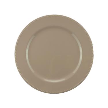 Sousplat Pl�stico Rosa 25cm