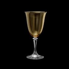 Conjunto com 6 Ta�as para �gua em Cristal Kleopatra Branta �mbar