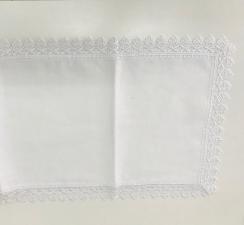 Caminho de Mesa Branco com Borda Branca Rafimex 40x220