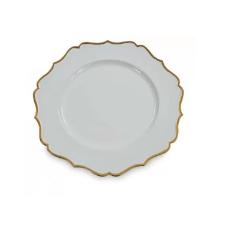 Sousplat Branco com Dourado