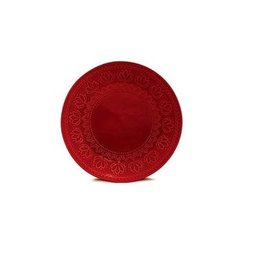 Prato de Sobremesa Relieve Vermelho