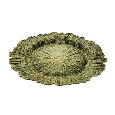 Sousplat de Plastico Dourado