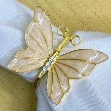 Jogo com 4 Porta Guardanapos em Metal Borboleta Dourada