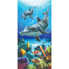 TOALHA DE PRAIA AVELUDADA DOLPHINS LIFE BLUE - DOHLER