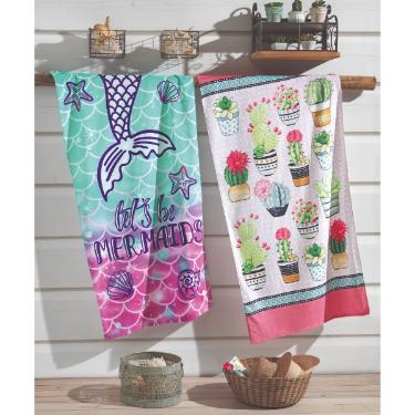 TOALHA DE PRAIA AVELUDADA SEREIA - DOHLER