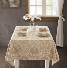 TOALHA DE MESA TOSCANA HOME DESIGN 10 LUGARES FLOREN�A BEGE - 10 LUGARES