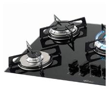 Fog�o Cooktop 5 Bocas Tripla Chama Vidro Bivolt Fischer 1743-5733
