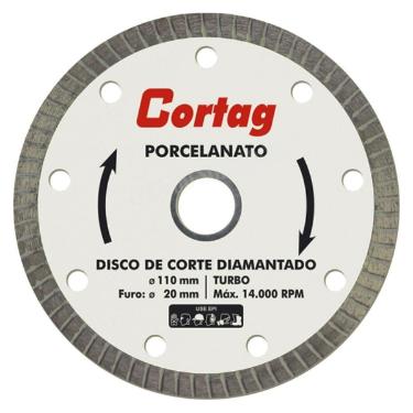 Disco Diamantado Porcelanato 110mm Furo de 20mm - Cortag