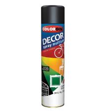 Tinta Spray Multiuso Preto Brilhante Decor Colorgin