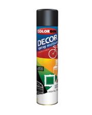 Tinta Spray Multiuso Preto Fosco Decor Colorgin