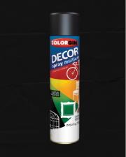 Tinta Spray Multiuso Preto Fosco Decor Colorgin
