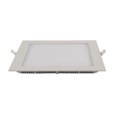 Blumenau - Painel LED Slim 24W 3000k Embutir Quadrado Alum�nio Branco Quente