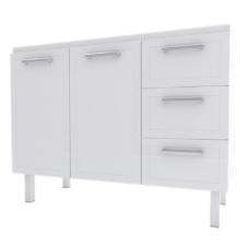 Gabinete Aco para Pia 1.20 Venus Flat Branco