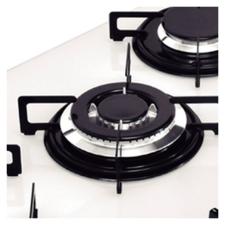 Cooktop a G�s Tramontina Glass 70cm 5 bocas com 1 Tripla Chama Bivolt Vidro Branco