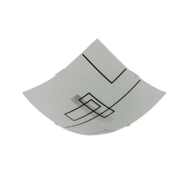 Plafon Decorativa Classic-B�sica Turmalina Negra Quadrado - Blumenau Bivolt