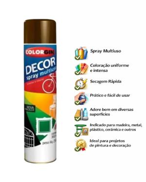Tinta Spray Multiuso Marrom Caf� DECOR Colorgin