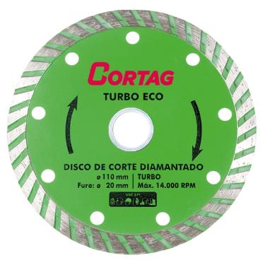 Disco de Corte Diamantado Turbo Eco 110mmx20mm - Cortag