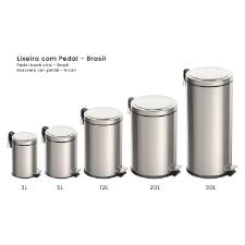 Lixeira Inox com Pedal Brasil 5 L Tramontina