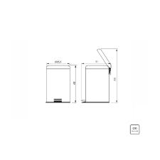 Lixeira Inox com Pedal Brasil 12 L Tramontina