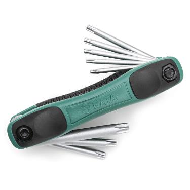 JOGO CHAVES TORX TIPO CANIVETE COM 8 PE�AS - SATA ST09123SJ