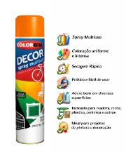 Tinta Spray Multiuso Laranja DECOR Colorgin