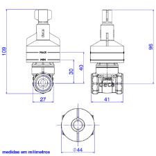 Base do Registro de Gaveta 1/2'' 4509.102 DN15 Deca