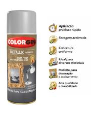Tinta Spray Colorgin Metallik Prata 53
