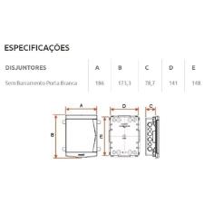 Quadro Distribui��o s/ Barra/ 3/4 Polos Disjuntores Tigre