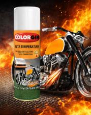 Tinta Spray Multiuso Alta Temperatura Branco Colorgin 5724