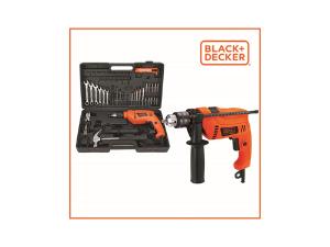 Furadeira de Impacto 1/2  Black + Decker HD565K com Kit Box Ferramentas 550W