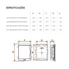 Quadro Distribui��o c/ Barramento 6/8 Disjuntores Tigre