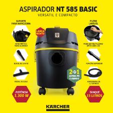 Aspirador de P� e L�quido 15 Litros 1300W NT 585 BASIC KARCHER