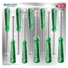 Jogo de Chaves Canh�o tipo Industrial com 10 Pe�as de 4 a 13mm - BELZER - 252010BN