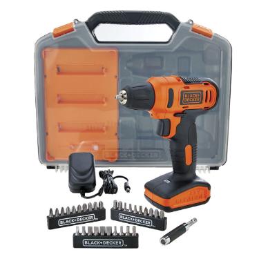 Parafusadeira Furadeira 12V Litio Ion 31 pe�as Black&Decker - BIVOLT LD12SC-BR