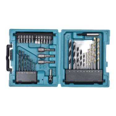 Jogo De Brocas E Pontas Bits Com 34 Pe�as D-36980 Makita