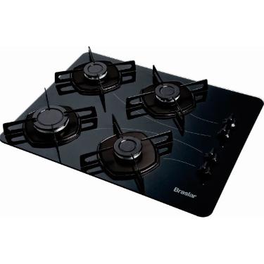 Fog�o Cooktop 4 Bocas Mesa de Vidro Braslar Bivolt