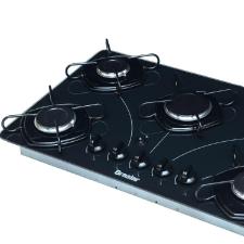Fog�o Cooktop 5 Bocas Mesa de Vidro Braslar Bivolt