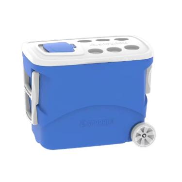 Caixa T�rmica Cooler Tropical Plus C/ Roda 50L Azul Soprano