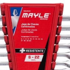 Jogo de Chaves Combinadas 6 � 22mm com 12 Pe�as - MAYLE