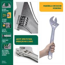 Chave Ajustavel Profissional 12'' Sata