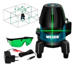 N�vel Laser 7m 5 Linhas Verde Profissional Wesco WS8911K