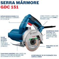 Serra M�rmore Bosch GDC 151 Titan 1500W + Maleta + 1 Disco