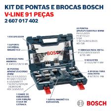 Kit Bits/Brocas 91Pcs V-Line Bosch