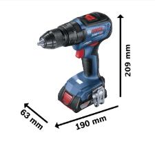 Parafusadeira Fur. de Impacto a Bateria 18V Bosch GSB 18V-50 + 2 Baterias + Maleta