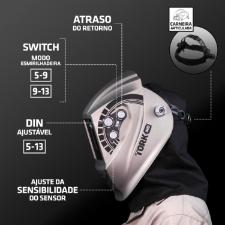 M�scara de Solda Control Solar 8K MSEA-1003 Esc. Autom�tico