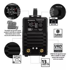 Inversora de Solda Extreme 220V TIG LIFT e MMA 300 Touch 300 VRD Super Tork