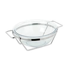 Saladeira redonda com suporte cromado Forma Andrea 3 litros