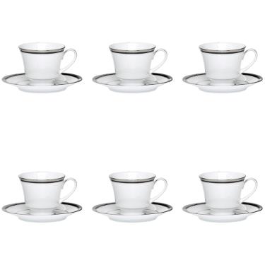 Jogo de x�caras para ch� Noritake 6 pe�as