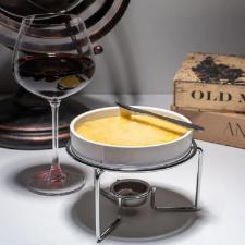 Rechaud para Queijo Brie em Cer�mica com Faca em A�o Inox Fracalanza 15cm: Sofistica��o e Alta Gastronomia