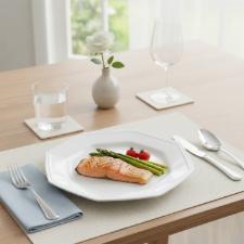 Prato raso sextavado em porcelana Schmidt Prisma 28,5x3cm